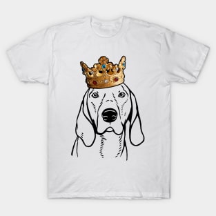 American English Coonhound Dog King Queen Wearing Crown T-Shirt